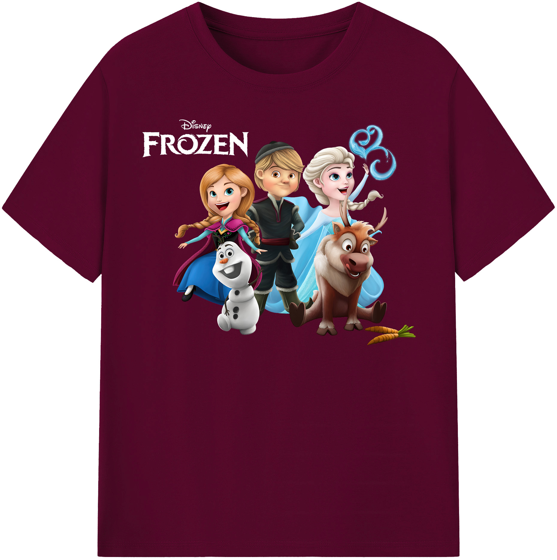 （画像用） アナと雪の女王 アンナ エルサ Frozen Anna Elsa レディースカジュアルプリントTシャツ（綿100％）
